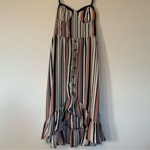 Striped High Low Cami Dress